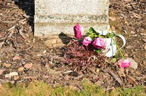 Flowers on grave